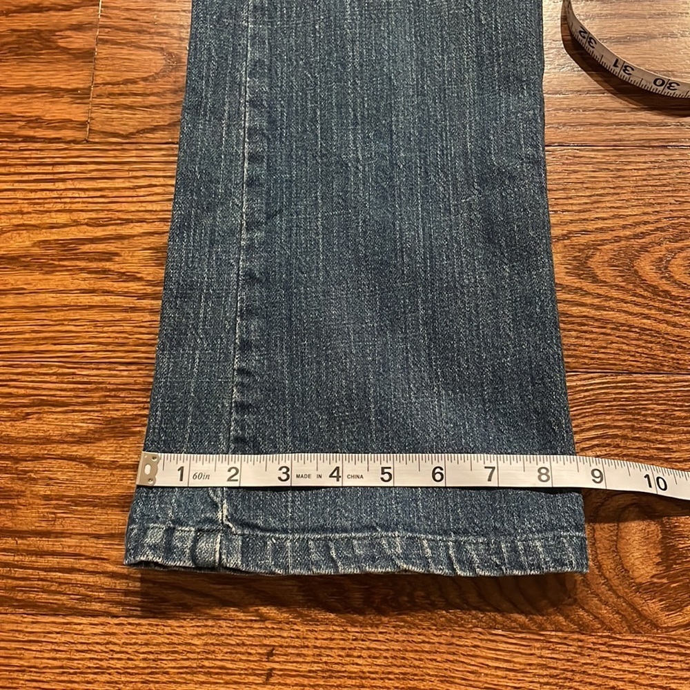 PIAZZA SEMPIONE  made in ITALY women’s boot cut Med wash denim jeans stretch 38 - Picture 10 of 14